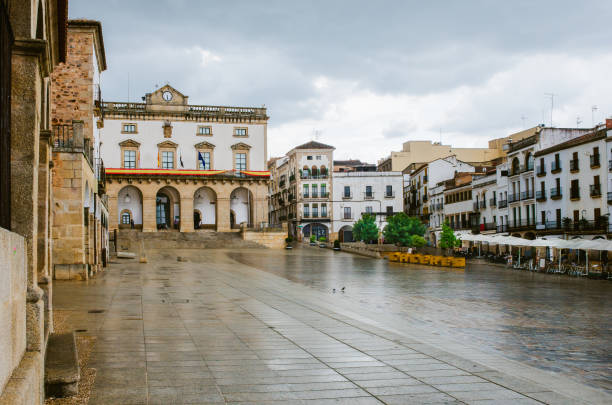 Main square in Caceres city, Extremadura.