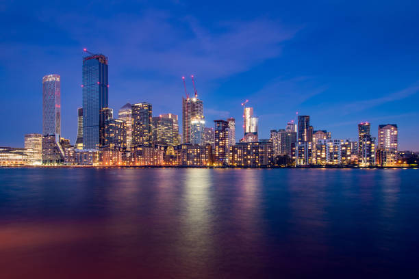 istock Modern London Skyline at Night 1193195996