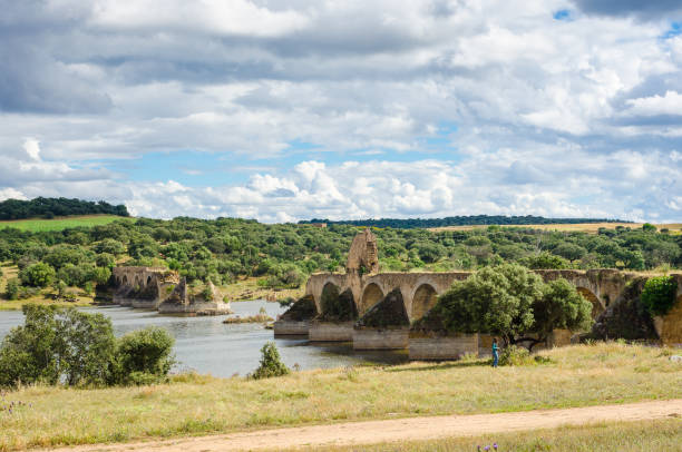 istock Ajuda bridge over the Guadiana river between Elvas (Portugal) and Olivenza (Spain). 1193197023