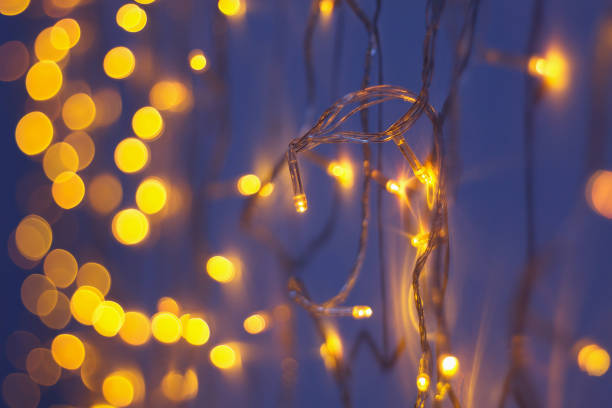 istock Abstract golden bokeh light Christmas holiday background 1193199592