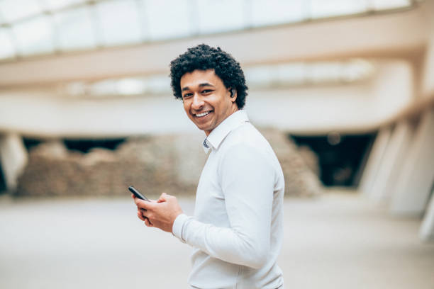 istock Portrait of modern man with Wireless earbuds 1193206361