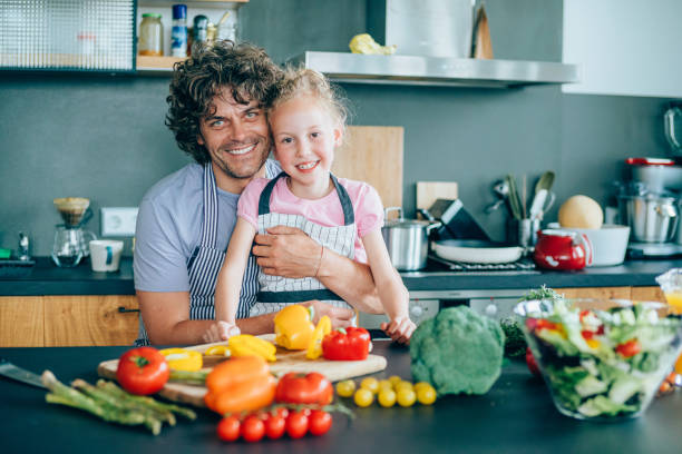 istock Father and daughter cooking together 1193206454