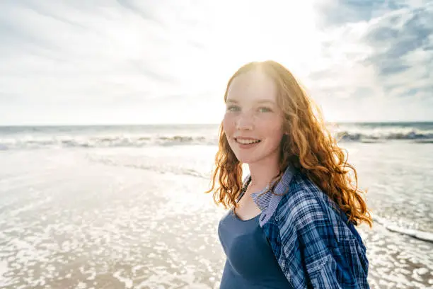 Teen girl on the beach