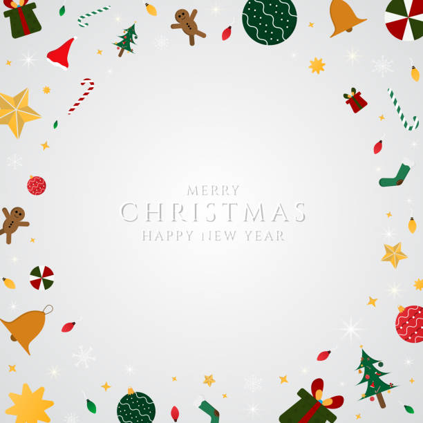 istock Christmas banner white color design modern art gift style snow fall with space 1193219418