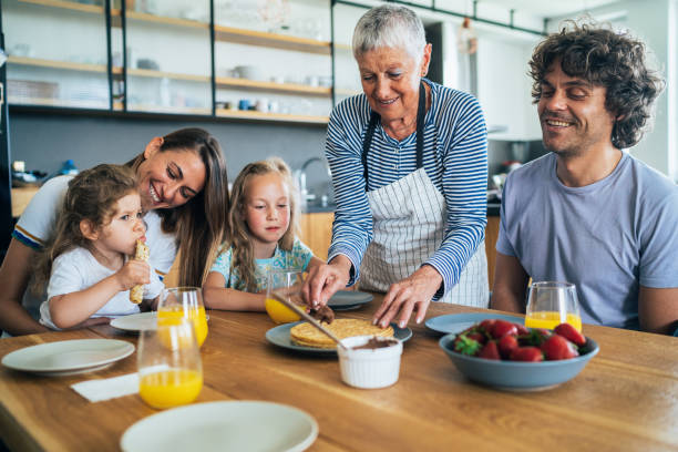 istock Family enjoying breakfast 1193238029