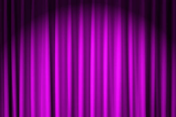 istock closed purple velvet curtain - use for background 1193238191