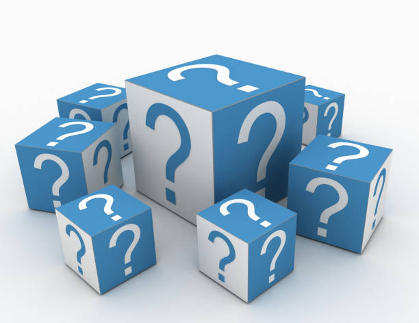Cubes with Question Marks in the design of information related to internet. Cubes with Question Marks in the design of information related to internet. 3d illustration riddle stock pictures, royalty-free photos & images