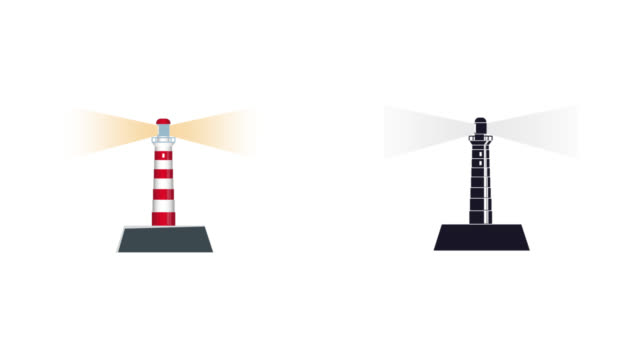 Animation of the lighthouse light