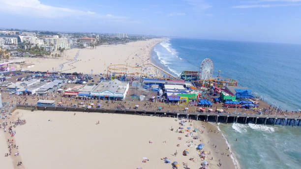 istock SANTA MONICA, CA - AUGUST 2ND, 2017: Santa Monica Pier from high viewpoint. This is a major attraction in Los Angeles area 1193239690