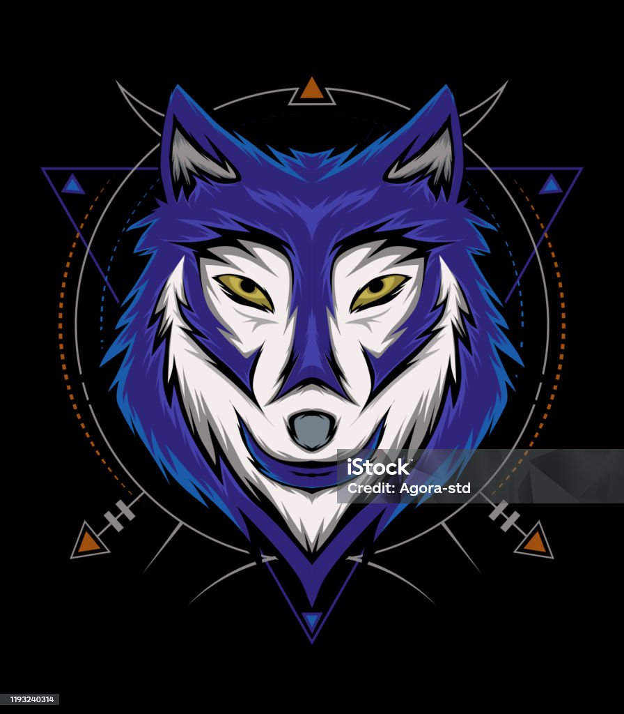 Vectơ Sói Đầu Sói Đối Mặt Minh Họa Hình minh họa Sẵn có - Tải ...
