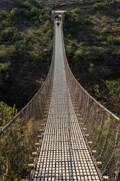 Hanging bridge over the Blue Nile in Ethiopia Hanging bridge over the Blue Nile near Tis Issat in Ethiopia blue nile stock pictures, royalty-free photos & images