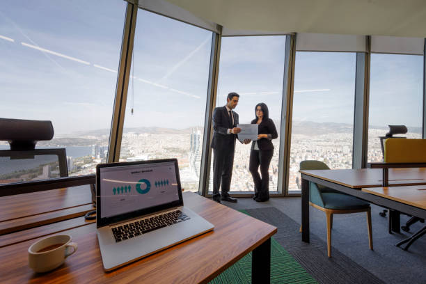 istock A Short Meeting near the Window 1193250405