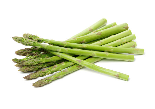 흰색 배경에 아스파라거스 - asparagus vegetable isolated freshness 뉴스 사진 이미지