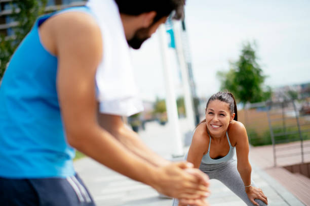 istock Couple working out stock photo 1193252244