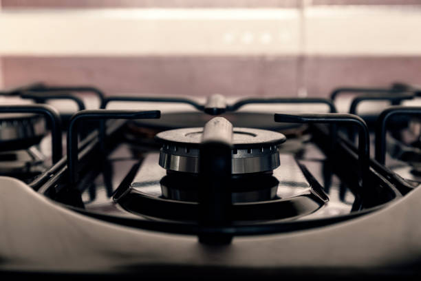 istock Gas stove and burner close-up 1193253540