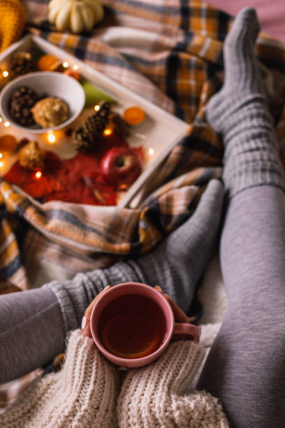 istock Woman warming her hands on a cup of tea 1193256486