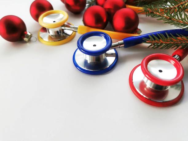 istock Stethoscope and Christmas decorations. Medical concept. 1193261802