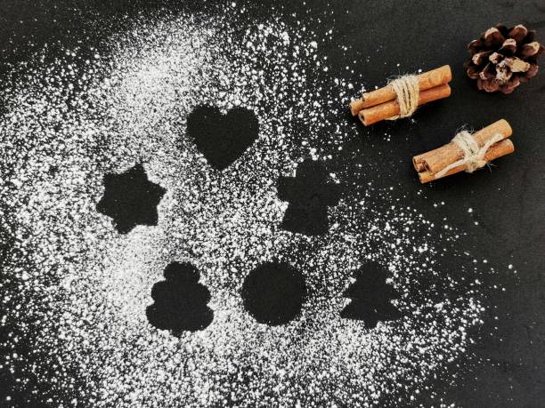 istock Various ginger cookies, spices cinnamon stick, powdered sugar. 1193261953