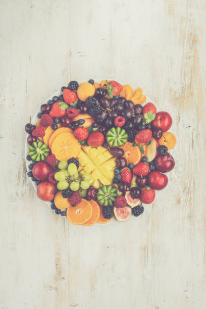 istock Raw fruits berries platter 1193266265