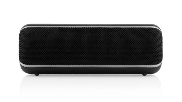 Wireless speaker with blue tooth, for mobile phone on white background