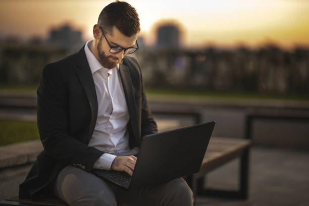 istock Businessman working on laptop 1193268959