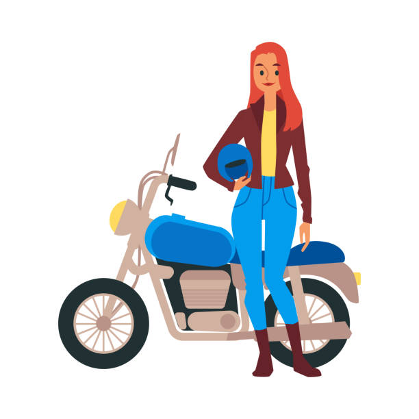 2,419 Woman Motorcycle Rider Illustrations & Clip Art - iStock