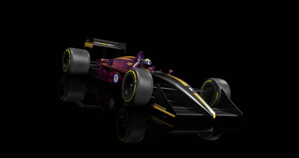 istock Generic Racing Car Speeding On Black Background. 3D Illustration Render 1193273938