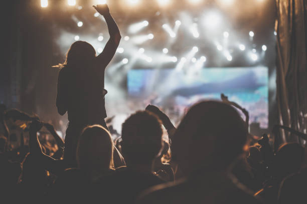 istock Large crowd cheering at the rock concert 1193274671