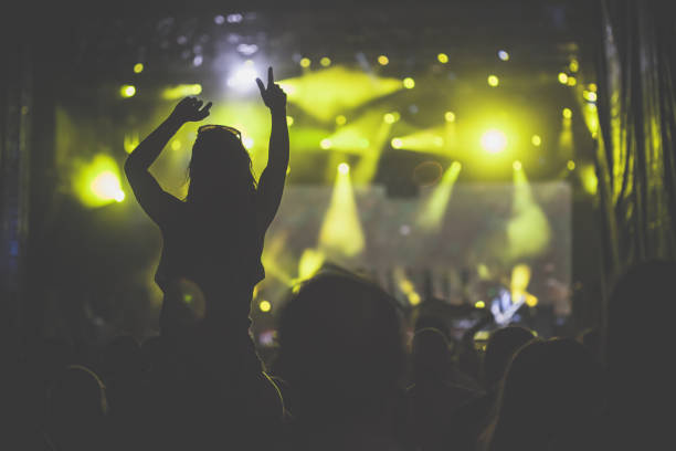 istock Crowd cheering, dancing and having fun at the rock concert 1193274683