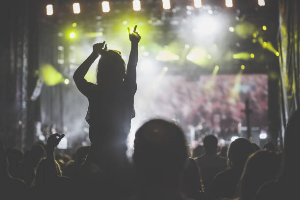 Crowd at rock music concert