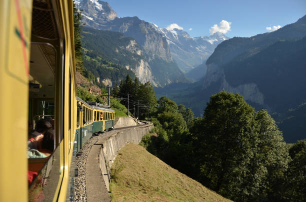 istock Visitor taking train up to Jungfraujoch, Switzerland 1193280585