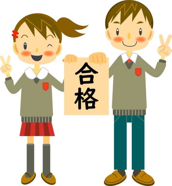 ilustrações, clipart, desenhos animados e ícones de menino e menina da high school - pair couple cheerful laughing