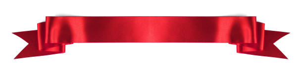 istock Satin ribbon banner on white 1193286912