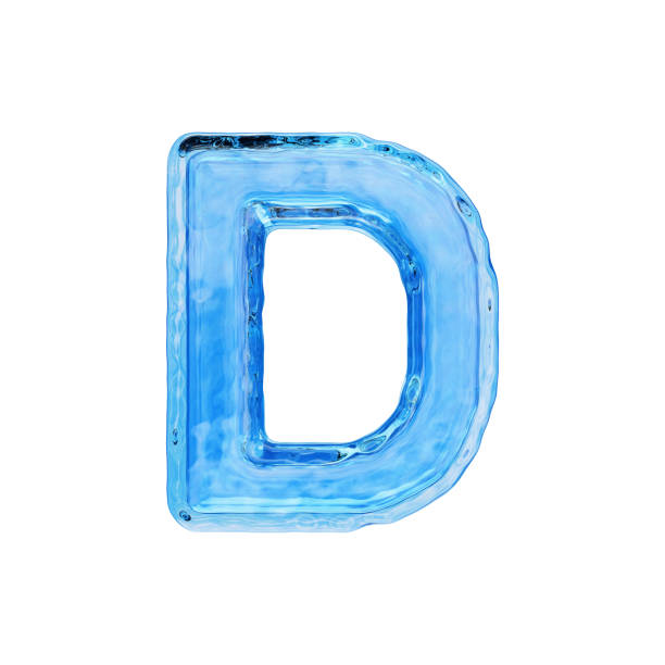 istock Uppercase letter D made by water isolated on white background 1193287309