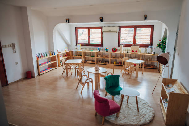 istock Preschool classroom with no people 1193291516