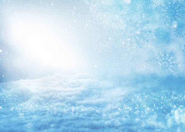 istock Blurred blue snowy landscape 1193291518