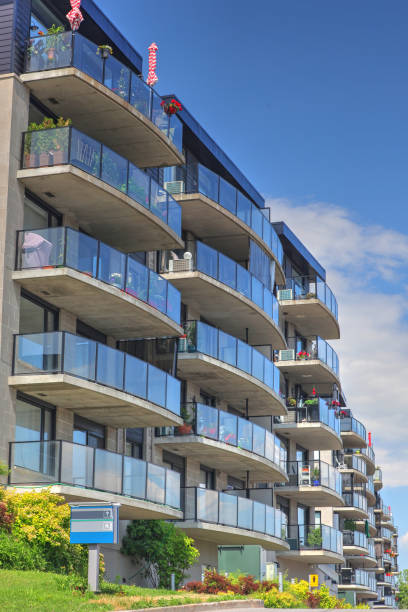 istock Large Multi-Condos Building Blocks with Glass Balconies 1193291540