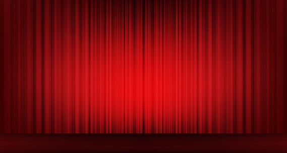 istock Vector Classic Red curtain with stage background,modern style. 1193293229