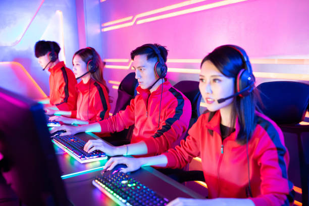 istock pro cyber sport gamers team 1193296490