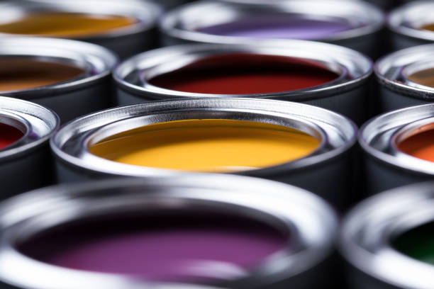 istock Background from multi color cans of paint 1193299941