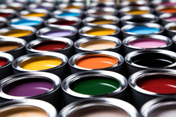 istock Background from multi color cans of paint 1193299980