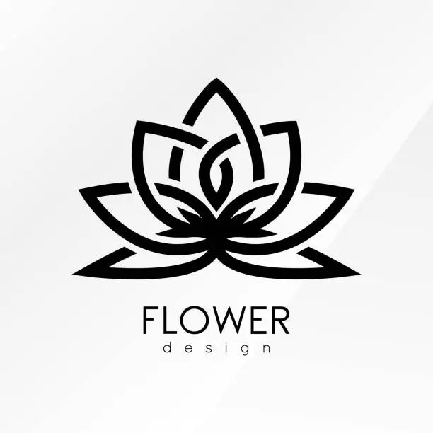 Vector illustration of Creative flower inspiration logo design template