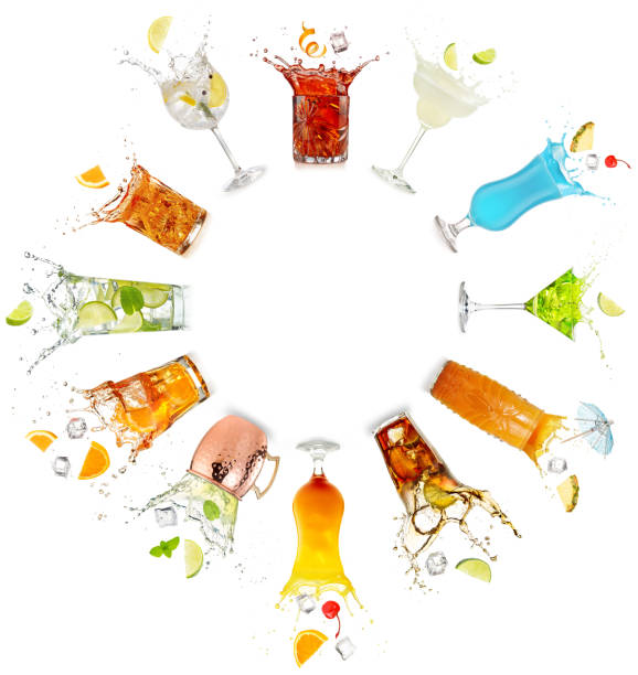 istock splashing cocktail mix in circle 1193305391