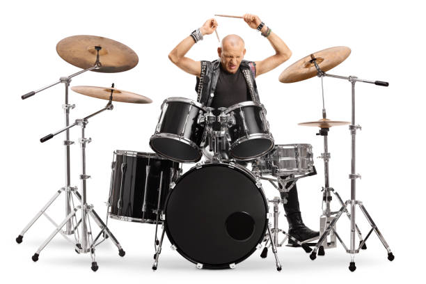 istock Punk male artist playing drums 1193306744