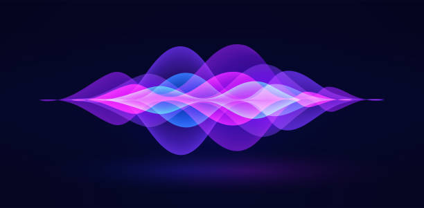 voice_recgn_4 - wave music sound backgrounds stock illustrations