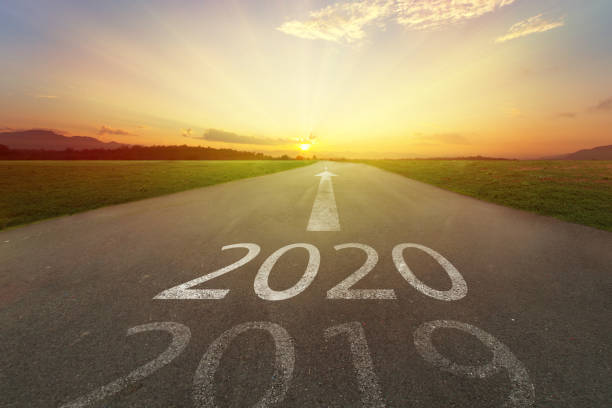 istock 2020 on road with sunset sunrise 1193307539