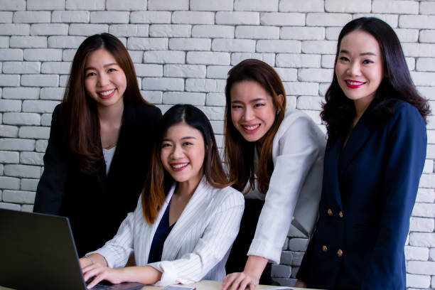 istock Business women are meeting about their projects by using laptop 1193308833