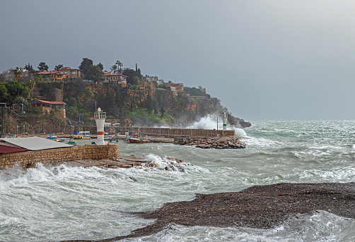 Storm at sea, Antalya, Turkey
