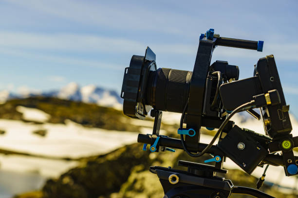 istock Camera taking photo in mountains, Norway 1193310661