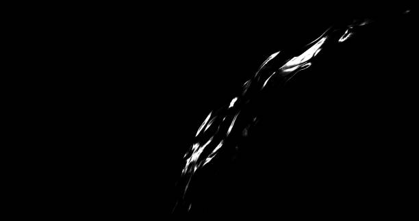 istock Abstract black flow . Oil Fluid texture on the black background. 3D rendering 1193313406